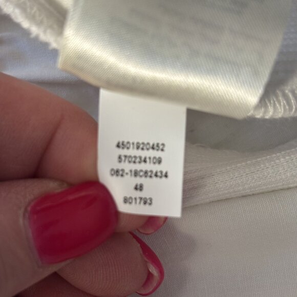 Chicos Zenergy White Zip-Up Jacket With Crochet Trim Chicos Size 2 - Picture 13 of 14